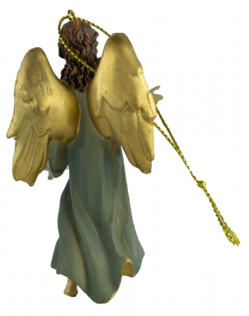 Handbemalte Krippenfigur Glorienengel mit Gloria Tuch, ca. 9 cm, K 001-9