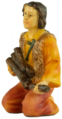 Handbemalte Krippenfigur Holzsammler, ca. 7 cm, K 001-27