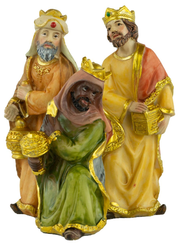Festliche Weihnachtskrippe Basel inkl. 12-tlg. Figurensatz K 650-9, Maße Krippe: ca. 55 x 20 x 28 cm