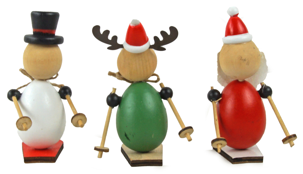 3er Set - Weihnachtsdeko Holzmännchen