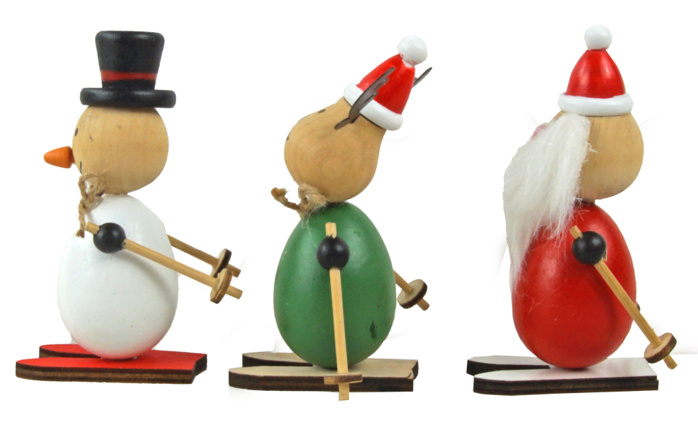 3er Set - Weihnachtsdeko Holzmännchen