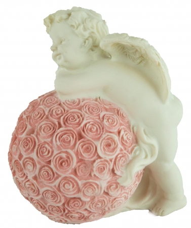 2er Set Lieblicher Engel Rosenkugel ca. 10 cm - Dekoration