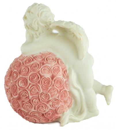 2er Set Lieblicher Engel Rosenkugel ca. 10 cm - Dekoration