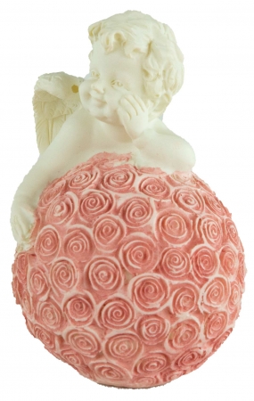 2er Set Lieblicher Engel Rosenkugel ca. 10 cm - Dekoration