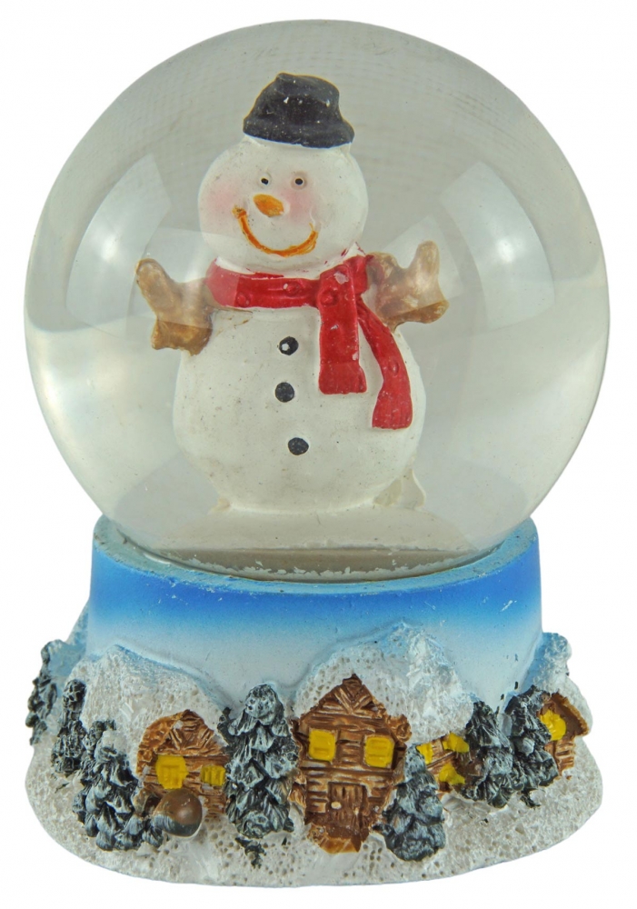3er Set Zauberhafte Schneekugeln Weihnachtsfiguren ca. 6 cm - Dekoration