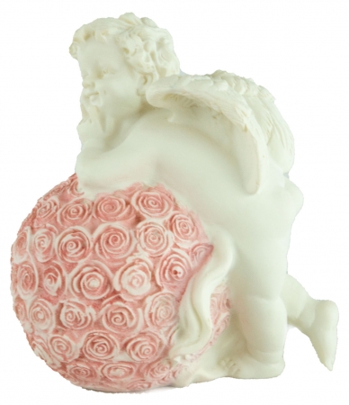 2er Set Lieblicher Engel Rosenkugel ca. 10 cm - Dekoration