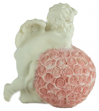 2er Set Lieblicher Engel Rosenkugel ca. 10 cm - Dekoration