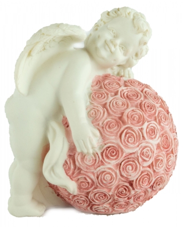 2er Set Lieblicher Engel Rosenkugel ca. 10 cm - Dekoration