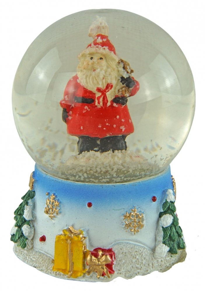 4er Set Niedliche Schneekugeln Weihnachtsfiguren ca. 6 cm - Dekoration
