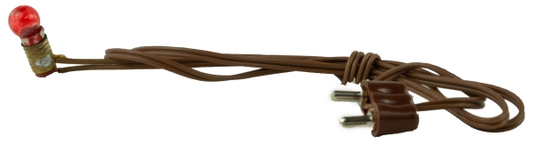 Schraubbirne rot E5 mit Kabel - Krippenzubehör