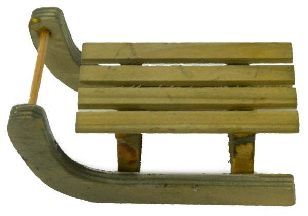 Holzschlitten klein - Krippenzubehör, ca. 3 cm