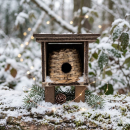 Ein kleines Bienenhaus voller Wärme – ein stimmungsvolles Detail für deine Weihnachtskrippe