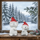 Dekofigur 2er-Set „Weihnachtskatzen“ – für ein Herz voller Weihnachtszauber